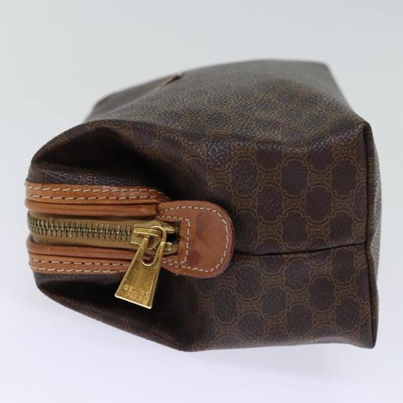 CELINE Macadam Canvas Pouch PVC Brown Auth yk12385 - Picture 3 of 16